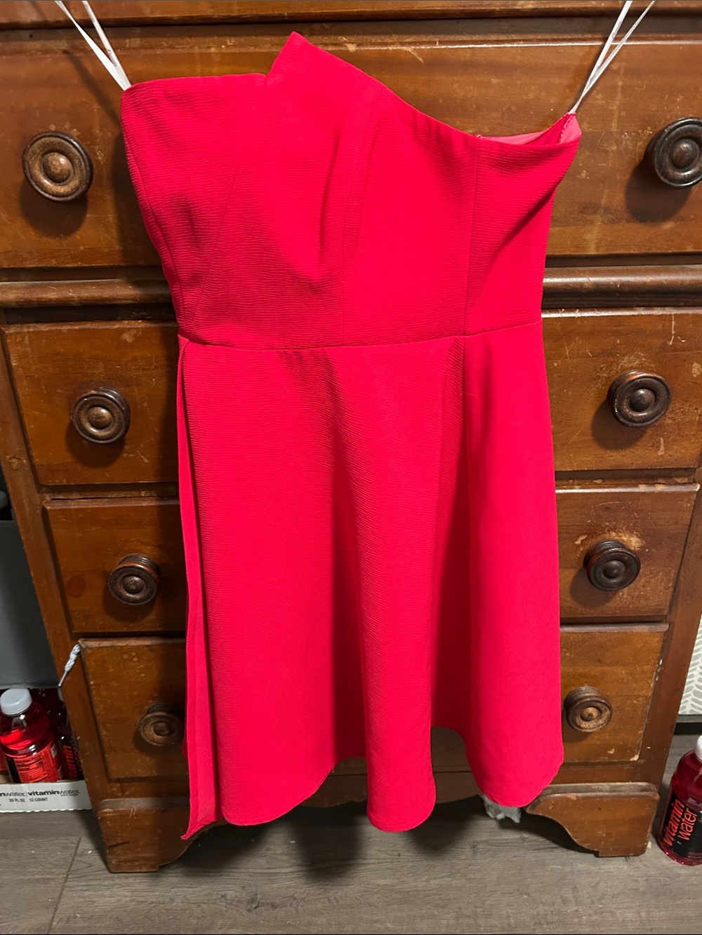 Lumiere Strapless Vibrant Pink Fit & Flare Dress